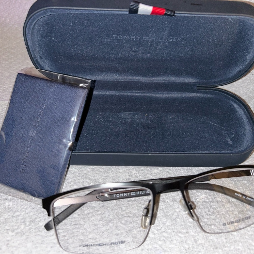 Tommy Hilfiger Black Eyeglasses With Case